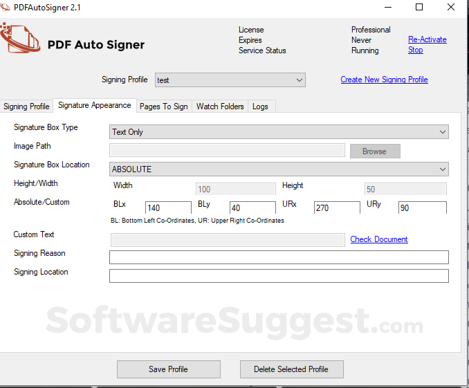 PDF Auto Signer Screenshot1